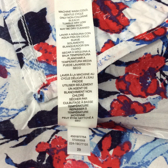 Chico's Patriotic Jacket Women's Size 1 (S/8) Fleur Dynasty Butter Lightweight - Picture 9 of 11